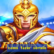 como fazer sorteio de cores online